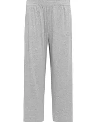 Norma Kamali Cropped mélange stretch-jersey track pants - Gray Gray