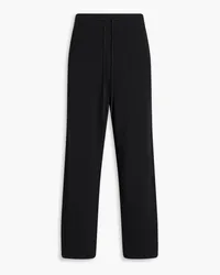 LE 17 SEPTEMBRE Ribbed cotton-blend drawstring sweatpants - Black Black