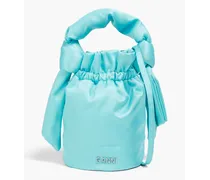 Satin bucket bag - Blue
