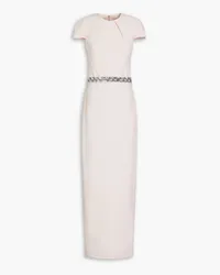 Safiyaa Belted embellished crepe gown - Pink Pink