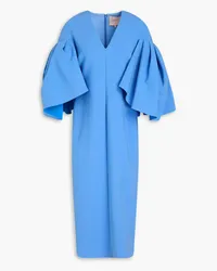 Roksanda Ilincic Sarien cape-effect crepe midi dress - Blue Blue