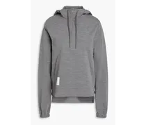 Wool-blend jersey hoodie - Gray