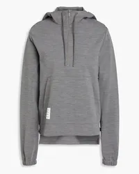 Thom Browne Wool-blend jersey hoodie - Gray Gray