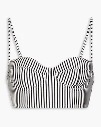 ViX Corsage striped underwired bikini top - Black Black