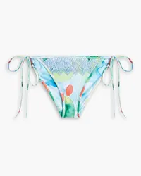 Charo Ruiz Laia printed low-rise bikini briefs - Blue Blue