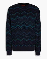 Missoni Jacquard-knit cotton-blend sweater - Blue Blue