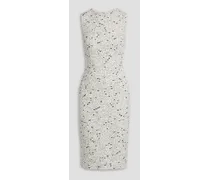 Bouclé-tweed dress - White