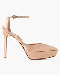 Gianvito Rossi Raso 85mm satin platform pumps - Pink Pink