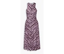 Tie-dyed stretch-jersey midi dress - Purple
