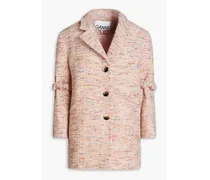 Wool-blend tweed coat - Pink