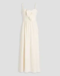 Solid and Striped Aurora knotted linen-blend midi dress - White White