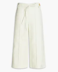 Vince Cotton and linen-blend culottes - Green Green