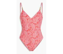 Tangier paisley-print swimsuit - Red