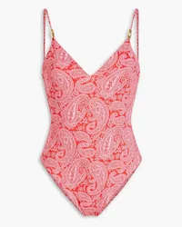 Heidi Klein Tangier paisley-print swimsuit - Red Red