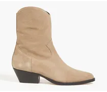Suede cowboy boots - Neutral