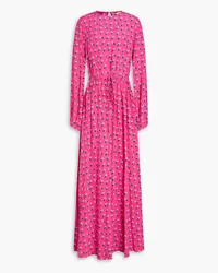 Diane von Furstenberg Sydney printed crepe de chine maxi dress - Pink Pink