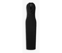 Neeta draped jersey maxi dress - Black