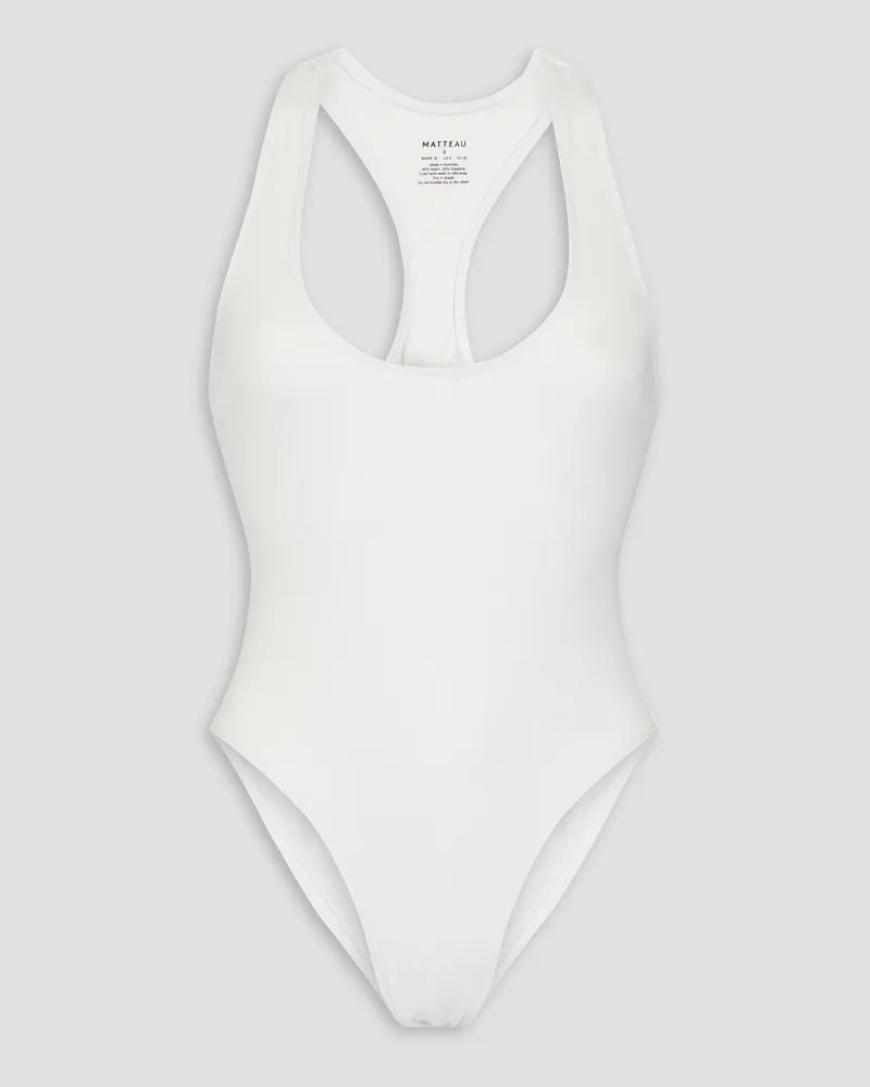 Matteau Racer Back recycled swimsuit - White White