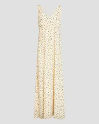 ba&sh Becky printed cotton-blend maxi dress - White White