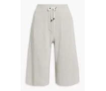 Ribbed cotton shorts - Gray