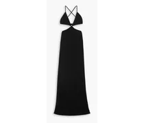Cutout jersey maxi dress - Black