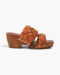 Zimmermann Woven leather platform clogs - Brown Brown