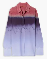 Altuzarra Chika dégradé silk crepe de chine shirt - Purple Purple