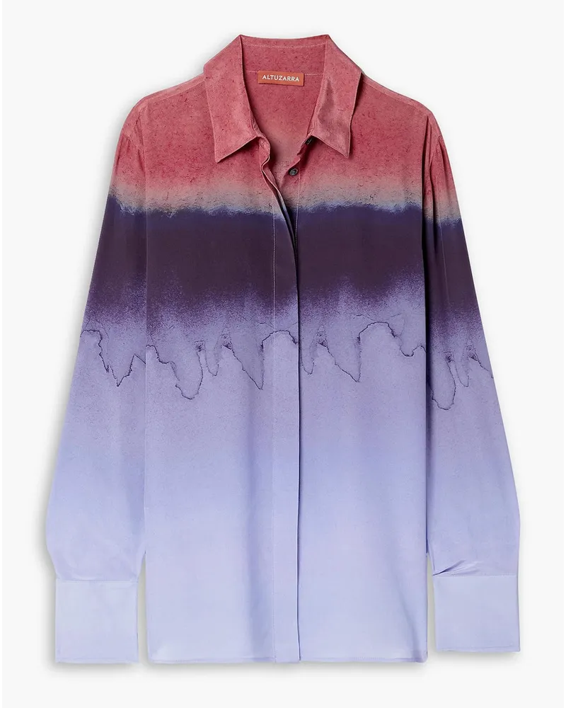 Altuzarra Chika dégradé silk crepe de chine shirt - Purple Purple