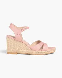 Stuart Weitzman Mykonos canvas espadrille wedge sandals - Pink Pink