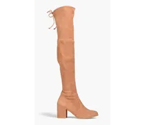 Suede thigh boots - Orange