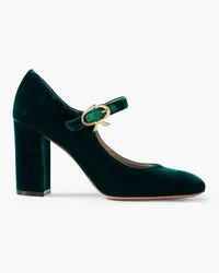 Gianvito Rossi 85 velvet Mary Jane pumps - Green Green