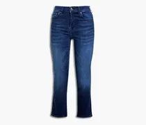 The Straight cropped high-rise straight-leg jeans - Blue