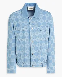 Nanushka Boyce logo-print denim jacket - Blue Blue