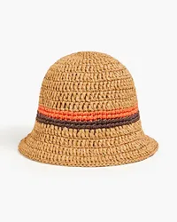 Emilio Pucci Striped faux raffia bucket hat - Neutral Neutral