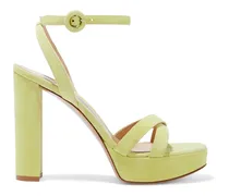 Poppy 85 suede platform sandals - Yellow