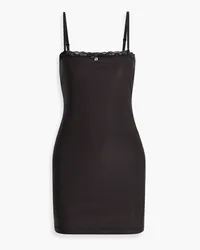 Alexander Wang Embellished stretch-knit mini dress - Black Black