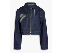 Cutout denim jacket - Blue