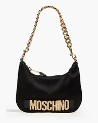 Moschino Embellished satin shoulder bag - Black Black