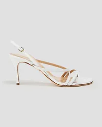 Sergio Rossi Leather slingback sandals - White White