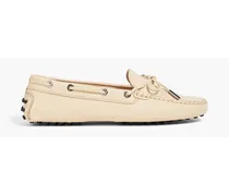 Heaven Lacetto pebbled-leather loafers - Neutral