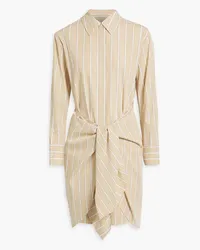 Derek Lam Charlotte striped cotton-poplin shirt dress - Neutral Neutral