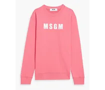Logo-print French cotton-terry sweatshirt - Pink