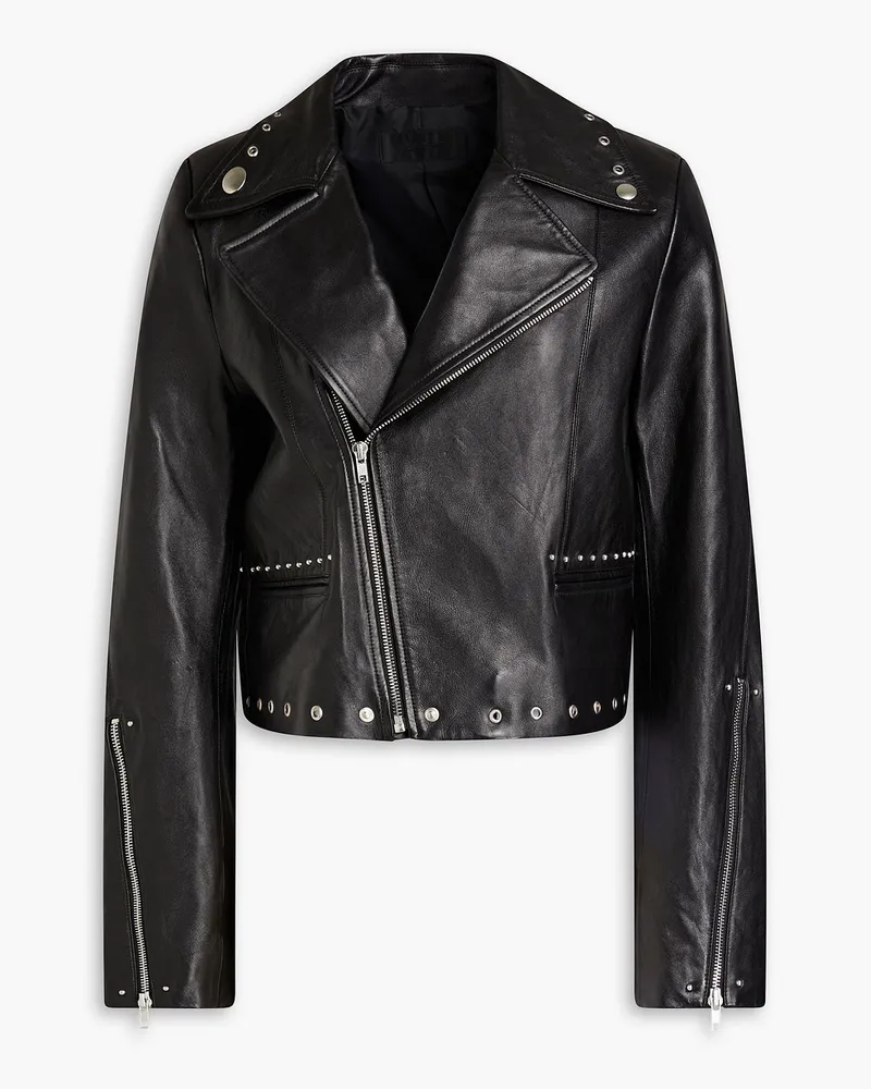 Helmut Lang Studded leather biker jacket - Black Black