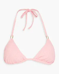 Melissa Odabash Cancun ribbed triangle bikini top - Pink Pink