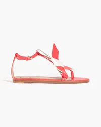 RED Valentino Two-tone leather sandals - Red Red