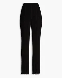 Gentryportofino Ribbed-knit straight-leg pants - Black Black