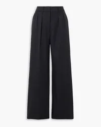 Rag & Bone Shelly pleated wool-twill wide-leg pants - Blue Blue