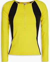 Melissa Odabash Bondi two-tone stretch rash guard - Yellow Yellow