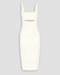 Victoria Beckham Cutout stretch-knit midi dress - White White