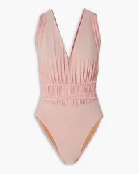 Norma Kamali Goddess Mio ruched swimsuit - Pink Pink